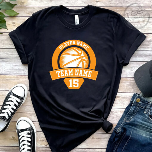 Personalized Basketball Black Oversized T shirt