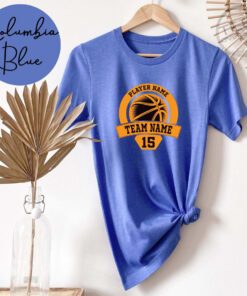 Personalized Basketball Blue Oversized T shirt