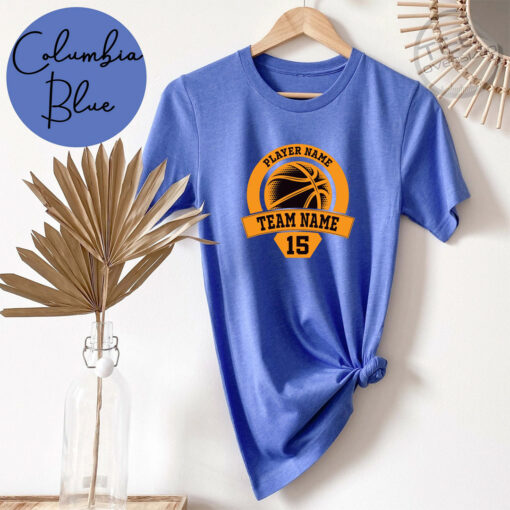 Personalized Basketball Blue Oversized T shirt