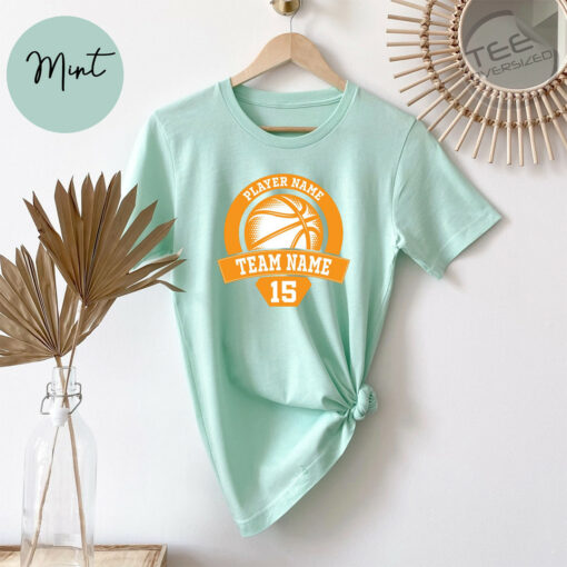 Personalized Basketball Mint Oversized T shirt