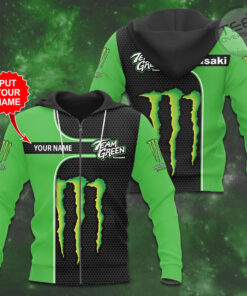 Personalized Kawasaki Racing Team zip up hoodie