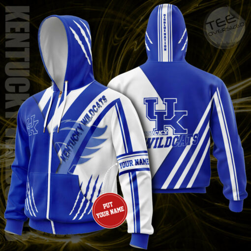 Personalized Kentucky Wildcats Zip up Hoodie