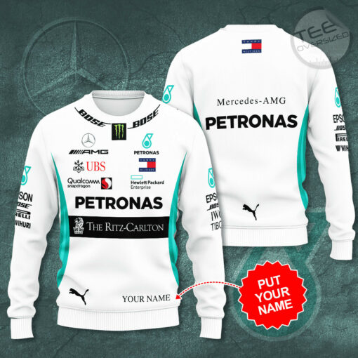 Personalized Mercedes AMG Petronas F1 Team sweatshirt PMERAMGS1