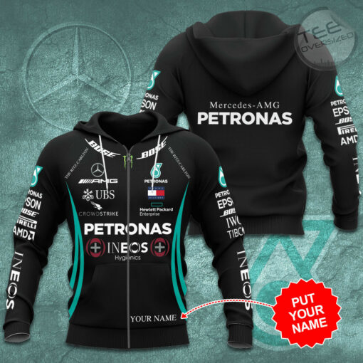 Personalized Petronas F1 zip hoodie