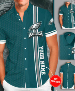 Philadelphia Eagles 3D Short Sleeve Dress Shirt 01