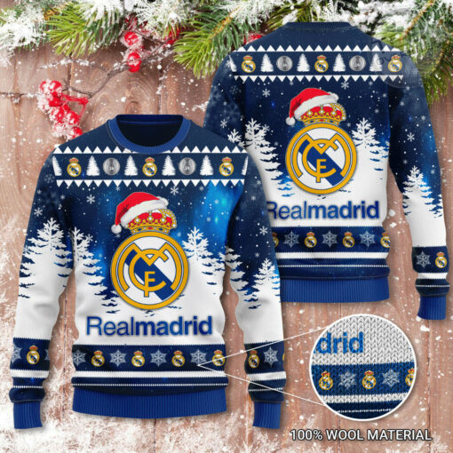 Real Madrid 3D Christmas Sweater 2022