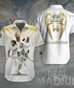 Real Madrid 3D Short Sleeve Dress Shirt 01