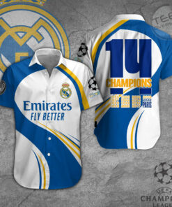 Real Madrid 3D Short Sleeve Dress Shirt 03