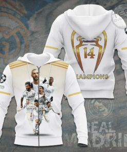 Real Madrid 3D apparel zip up hoodie