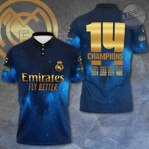 Real Madrid FC 3D polo shirt