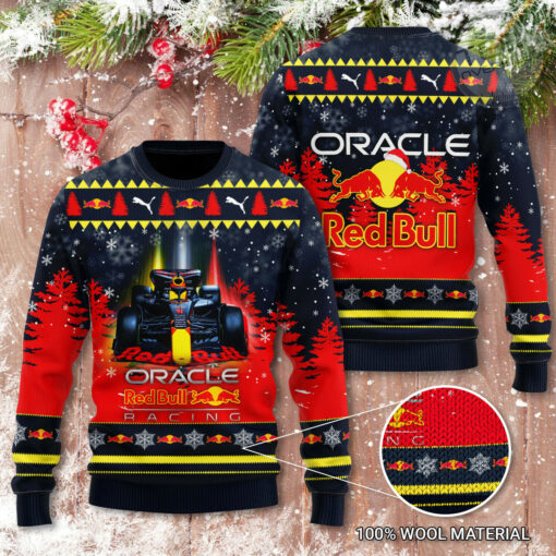 Red Bull Racing 3D Ugly Christmas Sweater 2022