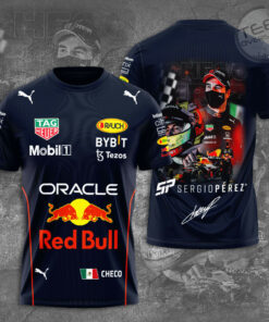 Red Bull Racing x Sergio Perez Mendoza 3D T shirt