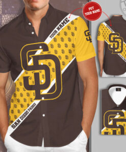 San Diego Padres 3D Sleeve Dress Shirt 01