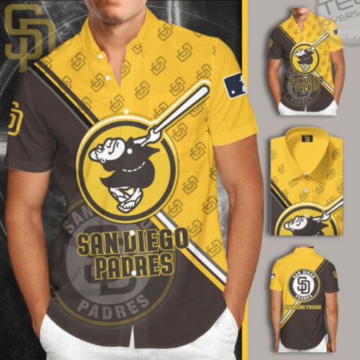 San Diego Padres 3D Sleeve Dress Shirt 03