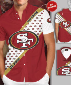 San Francisco 49ers 3D Short Sleeve Dress Shirt 02