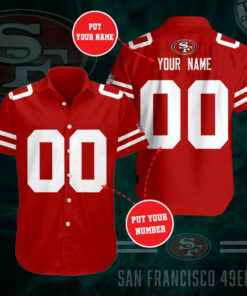 San Francisco 49ers 3D Short Sleeve Dress Shirt 05