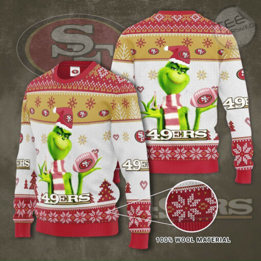San Francisco 49ers 3D christmas sweater 01