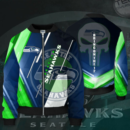 Seattle Seahawks 3D Bomber Jacket 03