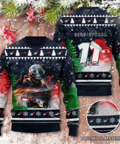 Sergio Perez 3D Christmas Sweater 2022