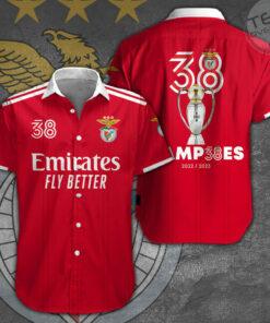 Sl Benfica short sleeve dress shirts OVS19723S2