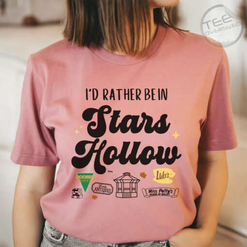 Stars Hollow Pink Oversized T shirt