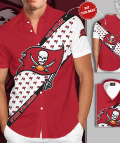 Tampa Bay Buccaneers 3D Short Sleeve Dress Shirt 02