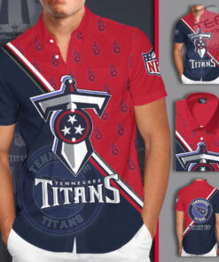 Tennessee Titans 3D Short Sleeve Dress Shirt 04