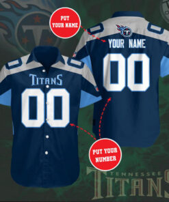 Tennessee Titans 3D Short Sleeve Dress Shirt 05