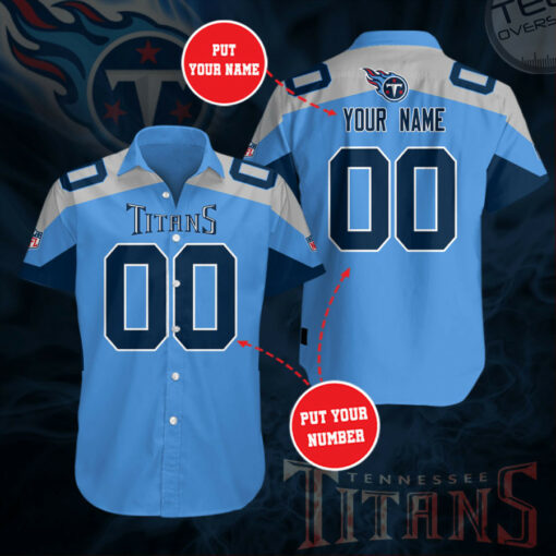 Tennessee Titans 3D Short Sleeve Dress Shirt 06