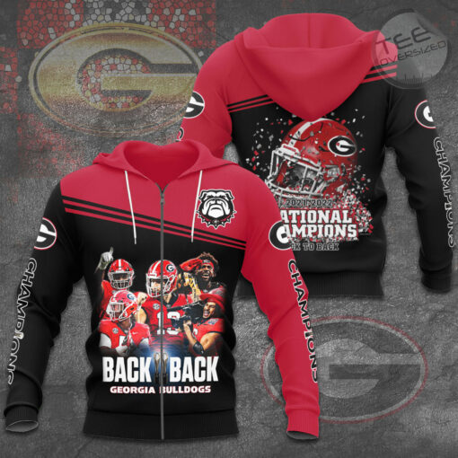 The best Georgia Bulldogs 3D zip hoodie 08