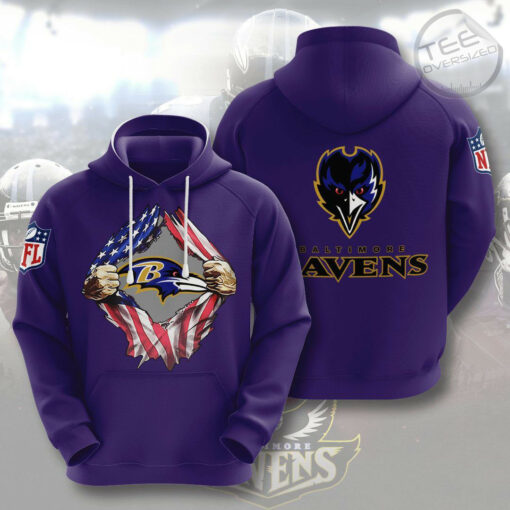 The best selling Baltimore Ravens 3D hoodie 02