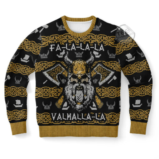 Valhalla Viking Ugly Christmas 3D Sweater