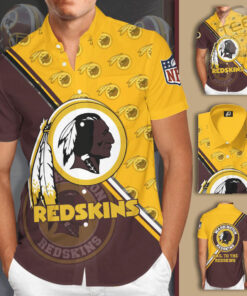 Washington Redskins 3D Short Sleeve Dress Shirt 02