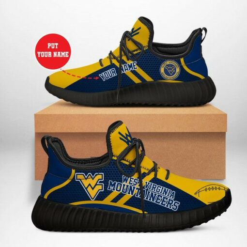 West Virginia Mountaineers Yeezy Shoes 04