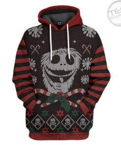 jack skellington christmas custom 3d hoodie